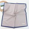 100% Cotton Striped Fresh All-Match Small Square Towel  New Fashion Closed Toe Scarf for Square Scarf Women Headband