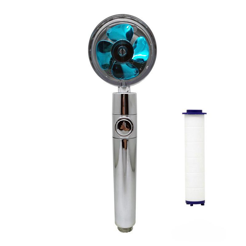 Пропеллерная душевая головка высокого давления с вращением на 360 градусов и вентиляторным фильтром, распылительная насадка с массажной дождевой насадкой, аксессуары для ванной комнаты