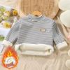 Kids Half-Turtleneck Fleece Lined Thermal Top Cartoon Warm Long Sleeve Base Layer Boys Girls