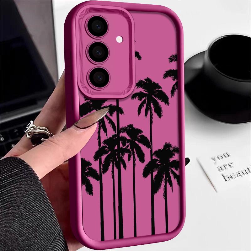 Для Samsung S25 S24 S23 S22 S21 Ultra A55 A54 A53 A52 A35 A34 A15 A14 5g Coconut Tree противоударный силиконовый мягкий защитный чехол для объектива цветной чехол