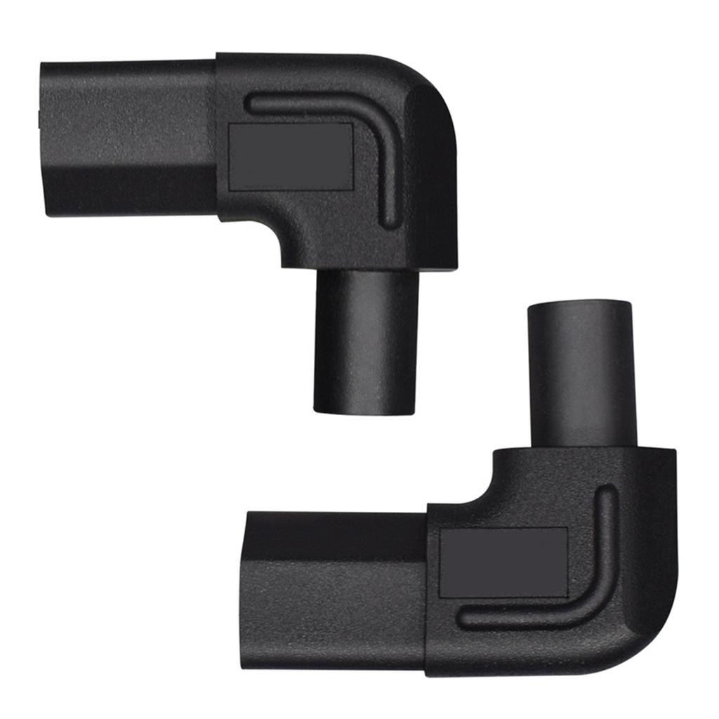 Адаптер кабеля питания IEC320 C8 - C13, конструкция из ПВХ, штекер - гнездо, изогнут вверх для легкого подключения JD46