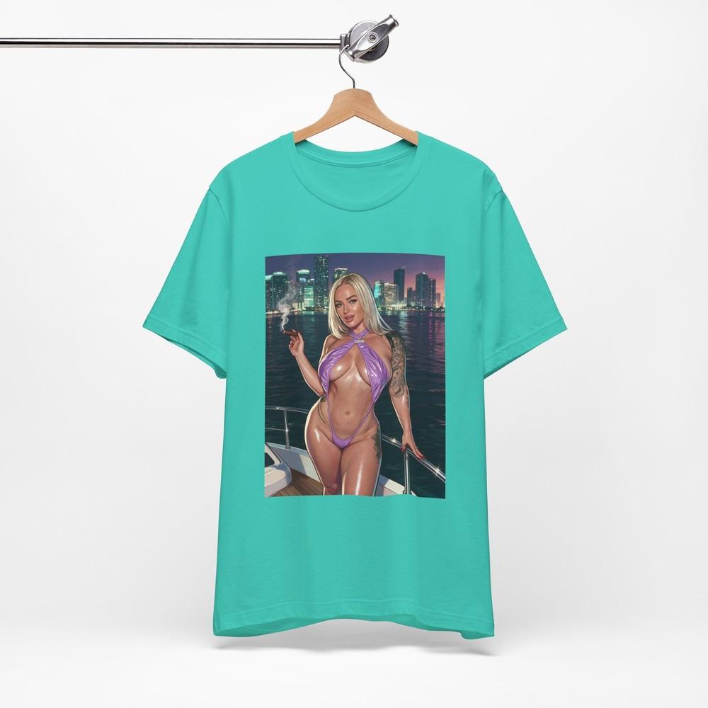 Elana Bunnz Bikini Pinup T-Shirt | GTA 6 Graphic Streetwear Print Tee