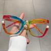 Oversized Cat Eye Women Eyeglasses with Pearls Stylish Blue Light Blocking Spectacles Trendy Multicolor Computer Eyewear