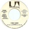 7inch Record BOBBY WOMACK - I Don't Know UAXW561XPROMO UNITED ARTISTS 1974 US Soul/Funk Used
