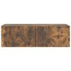 Wall Mounted TV Cabinet Smoked Oak Finish 98 x 41 x 30 cm