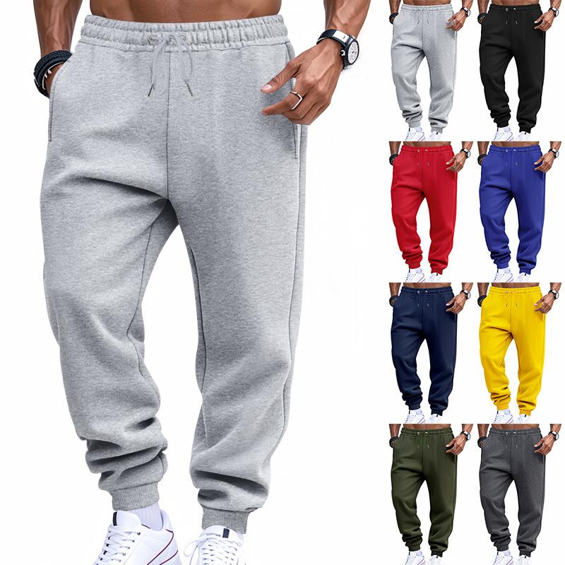 Men S American Style Thin Fleece Sports Casual Jogger Pants