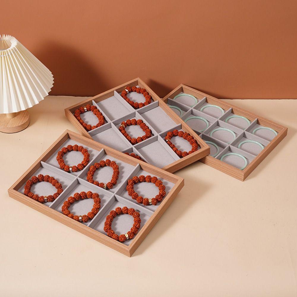 Деревянный поднос для ювелирных изделий, изысканная деревянная органайзерная коробка, антикварная коробка для хранения ожерелий и браслетов