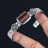 Halloween Deal Natural Iron Tiger Eye Sterling Silver Boho Trendy Bangle Jewelry