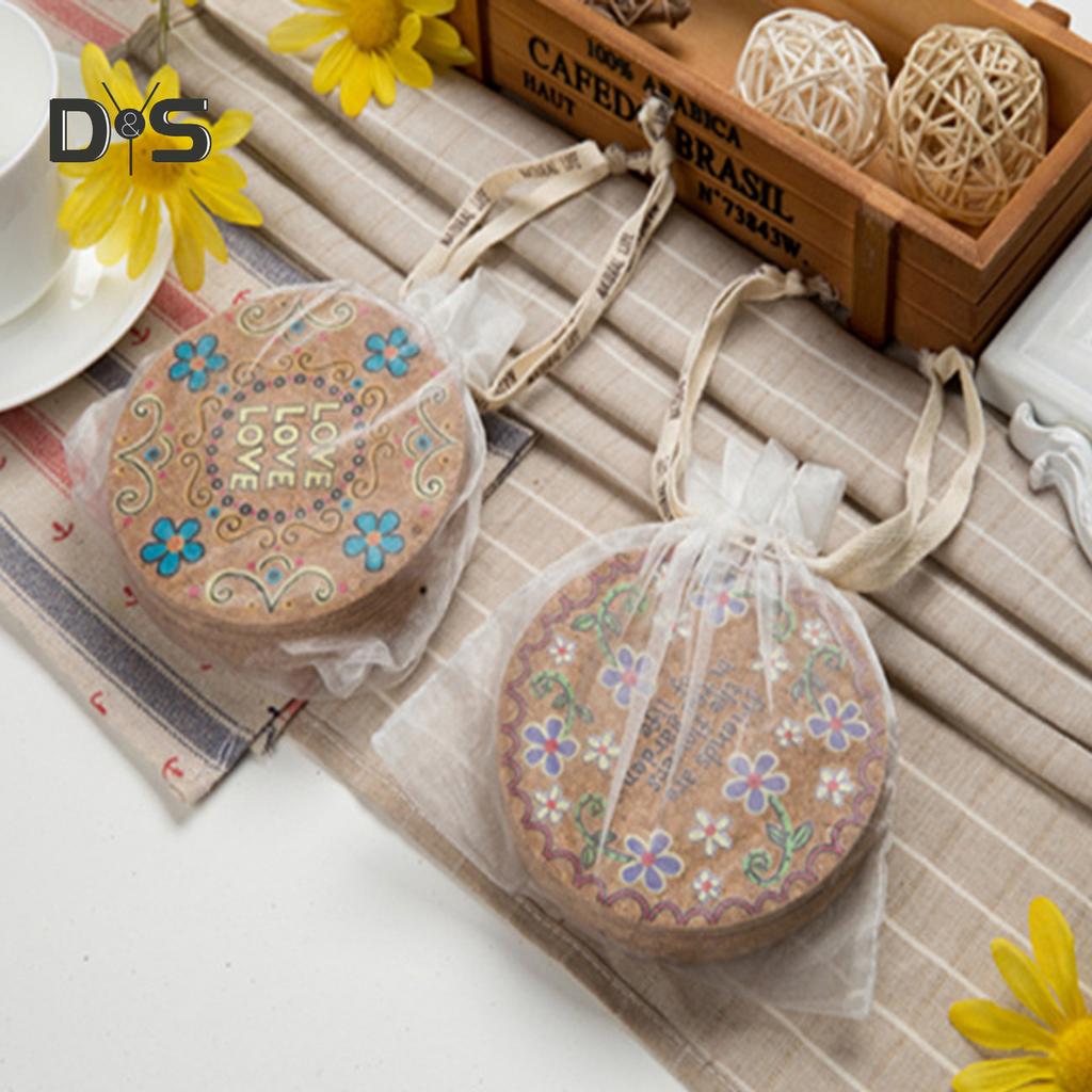 SW 4 шт., подставки для напитков, круглые, теплоизоляционные, из натуральной пробки, коврик для чашки, настольный декор