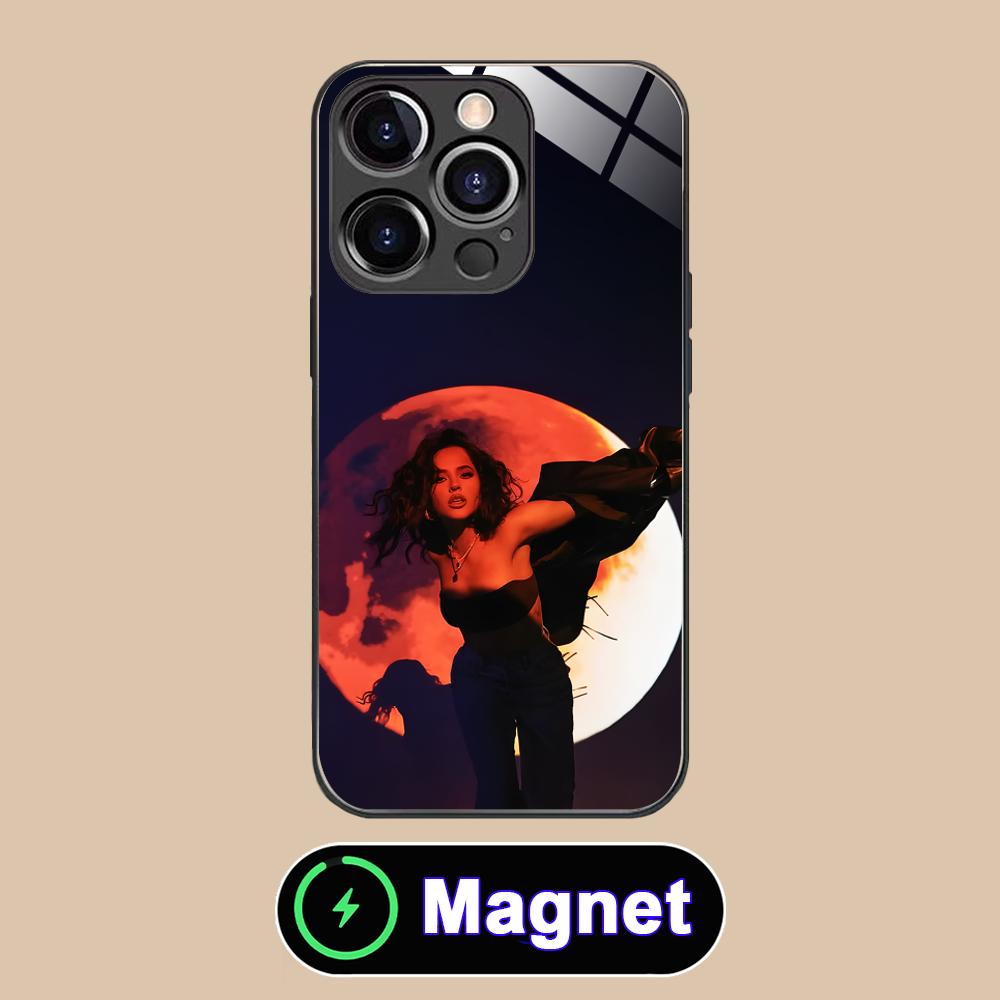 Модный чехол Becky G из стекла MagSafe для мобильного телефона iPhone 17 16 15 14 13 12 11 Air Pro Max Plus Mini Цветная накладка