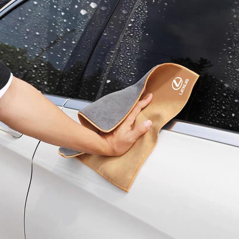 AAPD1 1Pcs Suede Fleece Microfiber Towel Car Cleaning Rag Cloth For Lexus LS LC RZ IS350 ES300 GS350 CT200h GX460 LX570 RX500h NX300 U
