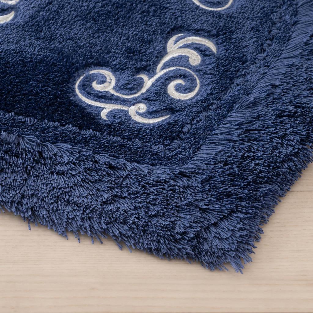 Senko NYNAS Royal Palace Bath 55 x 85 Navy Blue with Elegant 14647 Mat, approx. cm, Rhinestones, Design,
