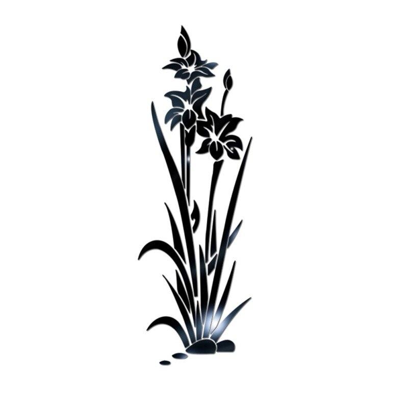 3D DIY цветок зеркальная настенная наклейка съемная акриловая художественная настенная наклейка наклейки для гостиной спальни ТВ стены домашний декор