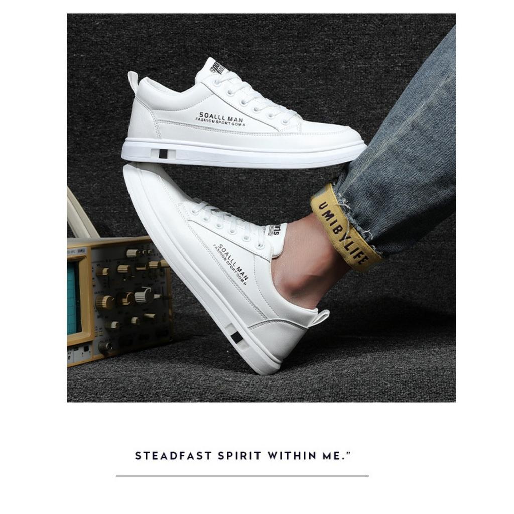 Мужские белые туфли с бортовыми туфлями, мужская обувь, трендовая повседневная обувь, корейская мода, одинарные туфли