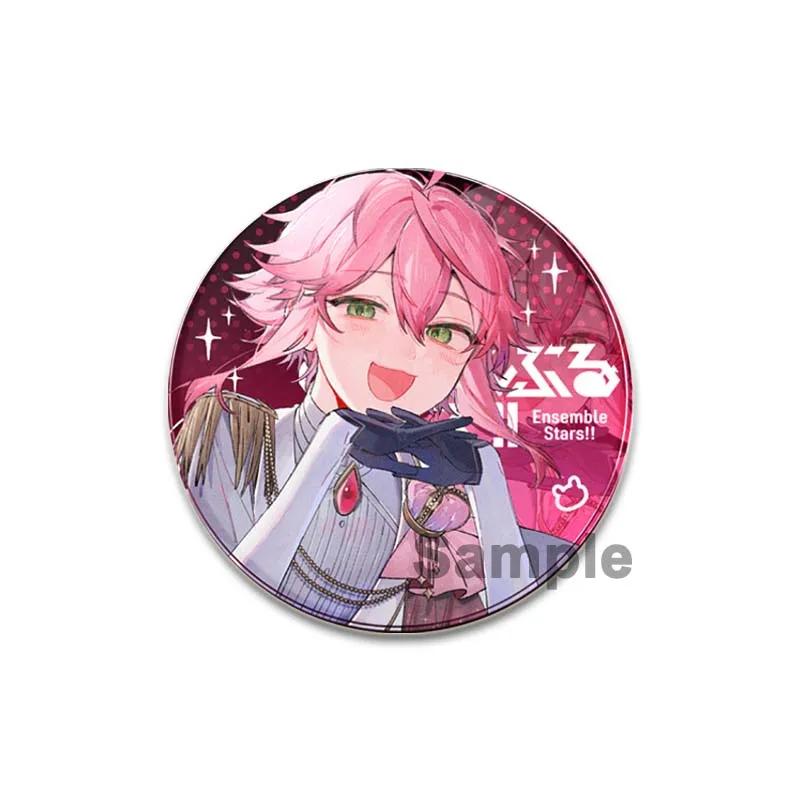 32/44/58 мм Ensemble Stars Idol Круглая брошь Мультфильм Косплей Значки Значки на лацкан для рюкзака Подарки Sena Tsukinaga Sakuma Narukami