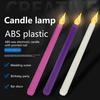 5Pcs LED Glowing Candle Light Flameless Taper Candle Light Battery Operated Warm Light for Home Party