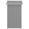 Garden Shed Grey 126 x 97.5 x 177 cm Galvanized Steel