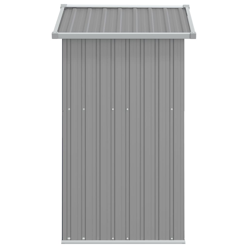 Garden Shed Grey 126 x 97.5 x 177 cm Galvanized Steel