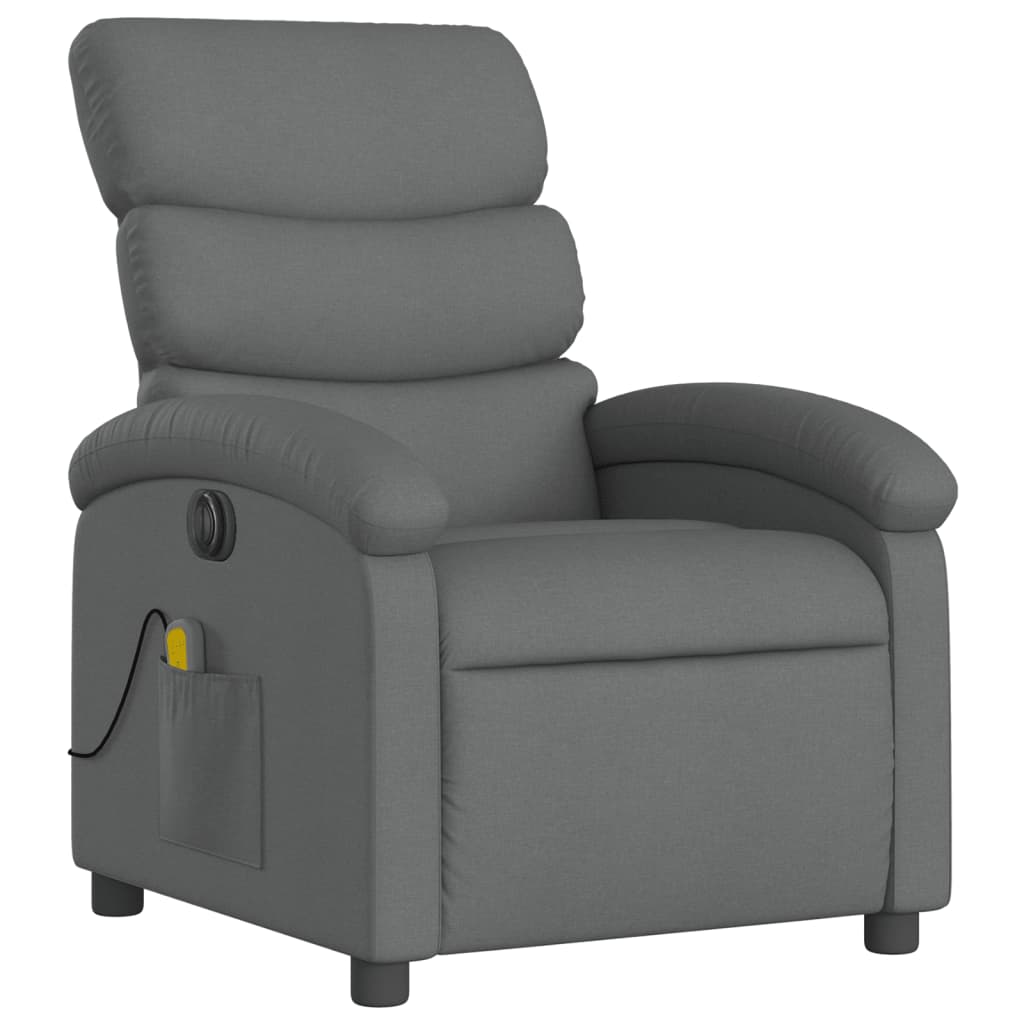 Electric Massage Chair Dark Grey Fabric