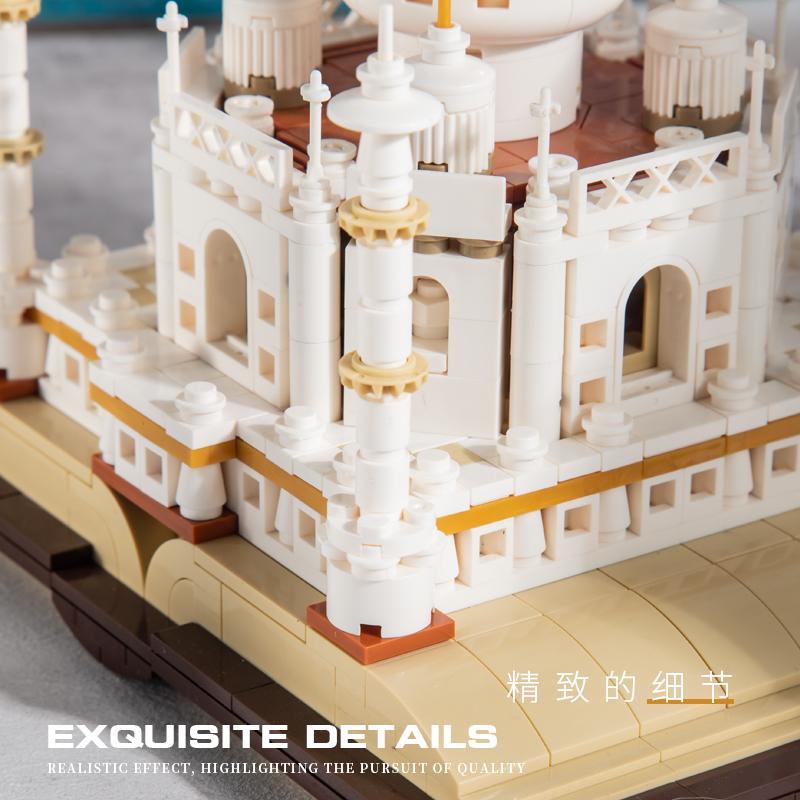 Taj Mahal Miniature Model Moc City Block - Creative Building Toy For Children India World Famous Architecture