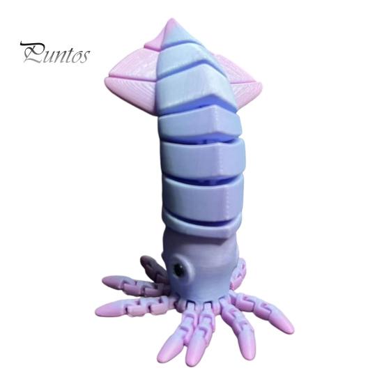 Образовательная игрушка-кальмар, 3D-печатная шарнирная игрушка, фигурка с подвижными суставами, фигурка имитирующая морское животное, антистресс для украшения рабочего стола, декоративная
