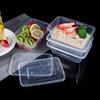 Одноразовый круглый контейнер для еды на вынос с крышкой