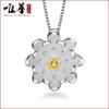 Weihua, Necklace Silver-Plated Pendant, Female Sweet Lotus Lotus Pendant, Flower Collarbone Chain Temperament Trend