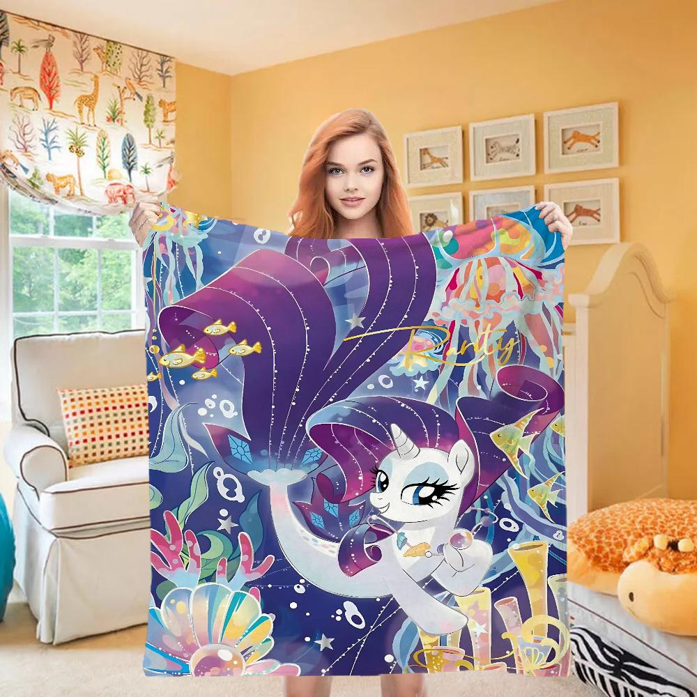Knee Fashion Blanket Throw Winter Microfiber Oversized Baby Lightweight Flannel Fleece Bed Sofa Decoration Ponys Anime