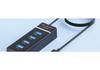 Высокоскоростной многопортовый USB 3.0 концентратор с вертикальным расширением для ноутбуков и настольных компьютеров.