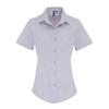 Womens/Ladies Stretch Fit Poplin Short Sleeve Blouse
