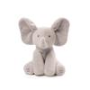 (Apricot) Baby Peek-a-boo Plush Elephant Singing Toy Elephant Doll Doll Toy with Moving Ears