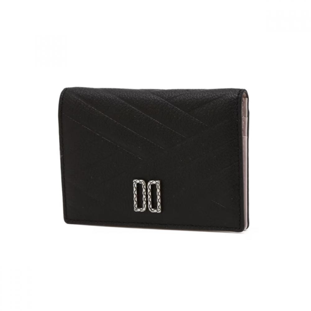 Daks Black Dd Logo Cowhide Card Wallet Dcwa6f790bk
