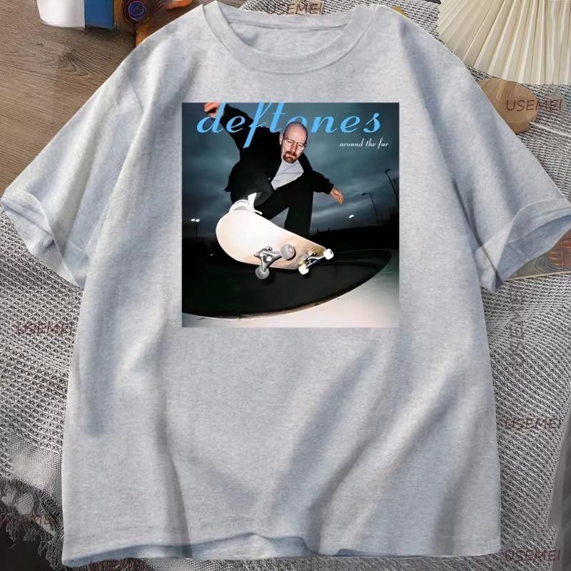 Walter White Breaking Bad Skateboarding T Shirt Unisex Funny Cotton Short Sleeve Deftones Tshirts Unisex Clothing Streetwear Clothes