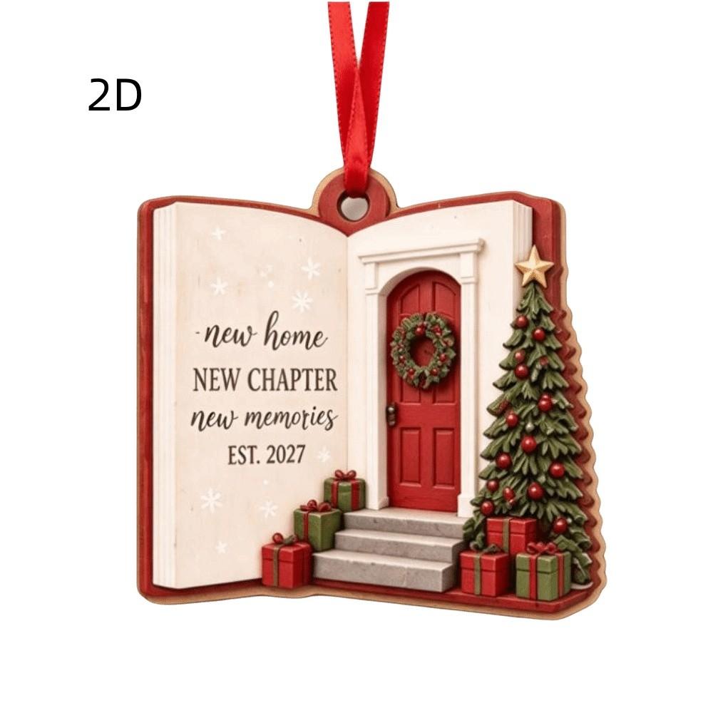 Car Christmas Hanging Decoration Wooden Xmas Pendant Home Decor Christmas Tree Ornaments Christmas