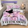 3Pcs Taylor Swift Lover Album Bedding Sets For All Sizes New 3D Printed Bed Cover Comforter Duvet Cover Pillowcase Bedroom Decoration
