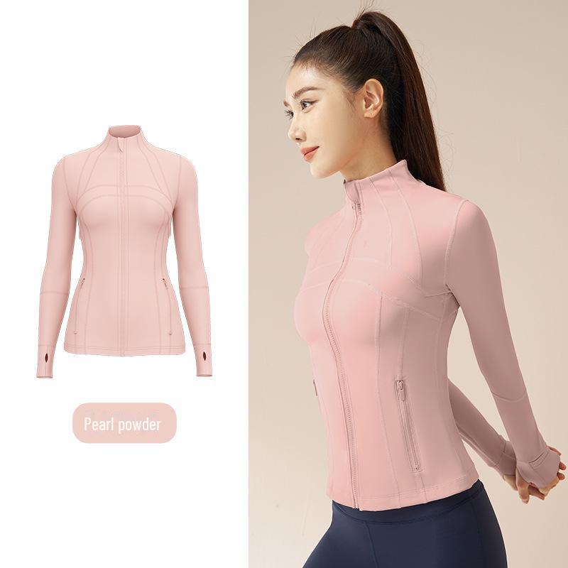 Женская облегающая куртка для йоги Juyitang телесного цвета