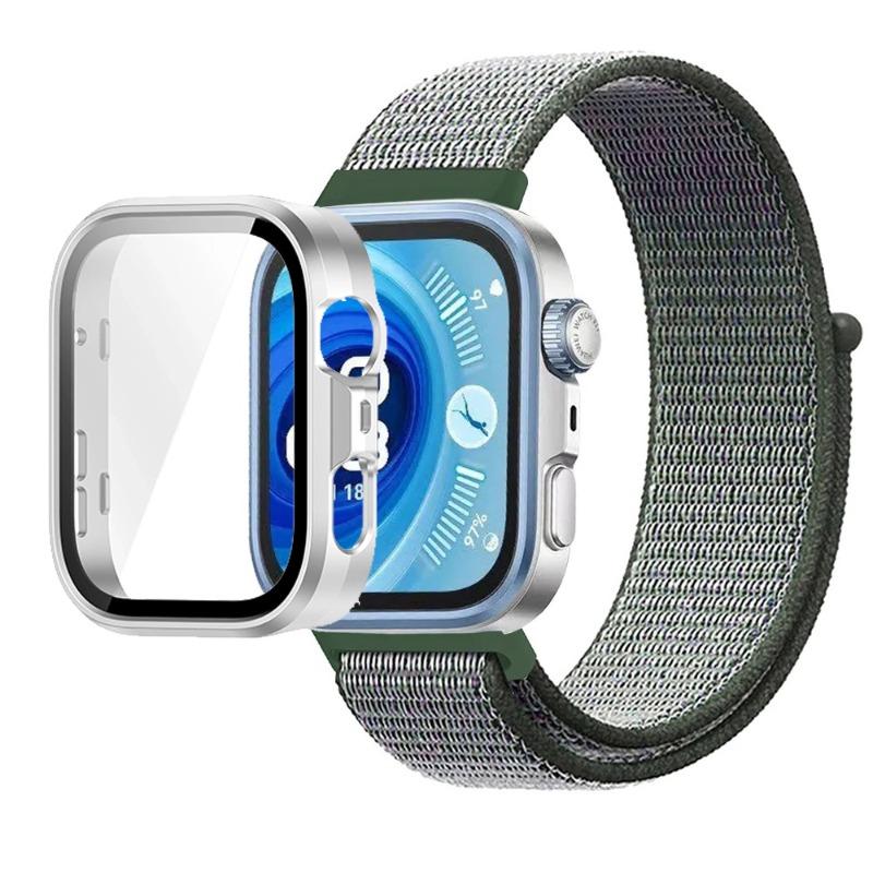 Нейлоновый ремешок + ПК-корпус для Huawei Watch Fit 3/4/4 Pro Защитный чехол от падения + Удобный дышащий браслет Ремешок Correa