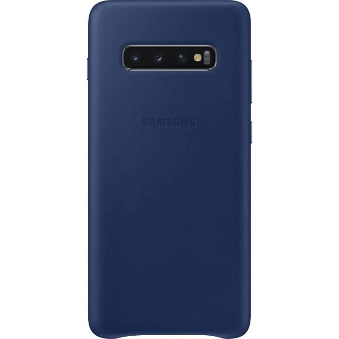 Samsung Coque en cuir S10+ Bleu marine
