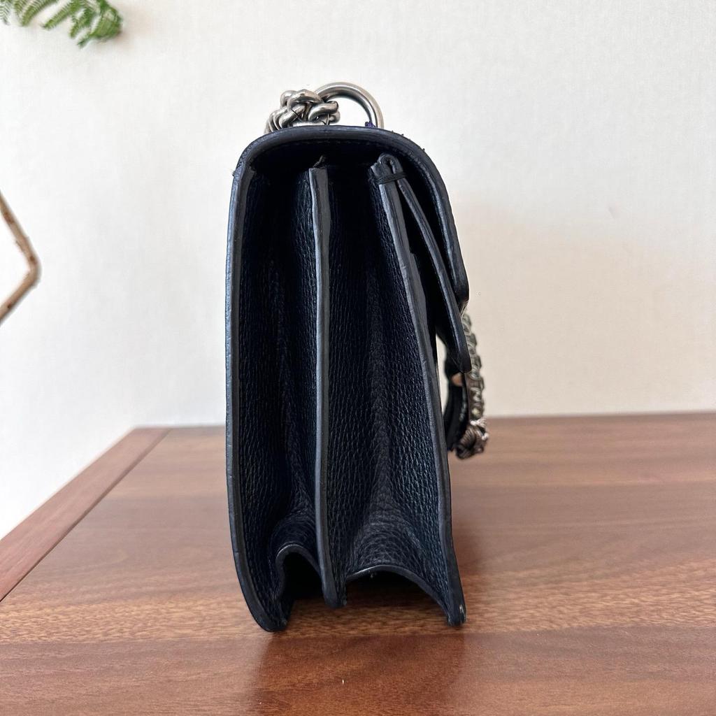[Pre-Owned] Dionysus Versatile Solid Color Tiger Head Buckle Chain Leather Handheld Crossbody Shoulder Bag Small - Good #72GG6Y