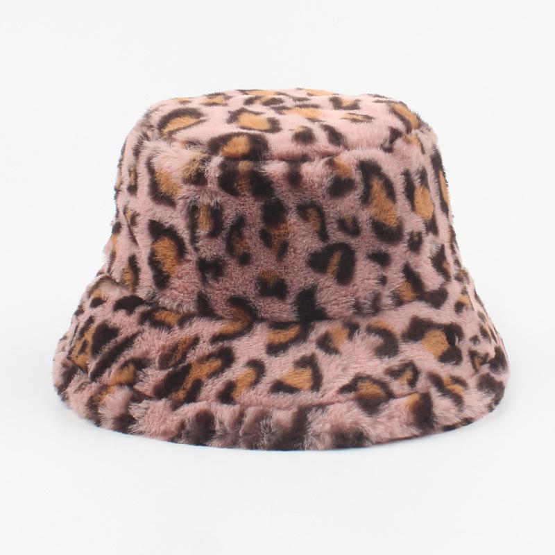 Осенне-зимняя бархатная шляпа женская ретро леопардовый принт шляпа-ведро повседневная универсальная шляпа-ведро солнцезащитная шляпа-колокол