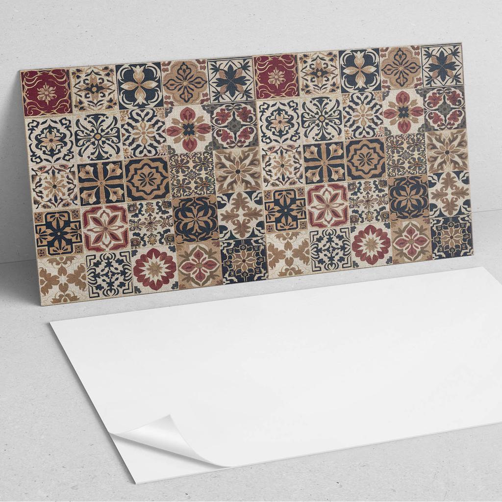 Samoprzylepny Panel Winylowy Z Nadrukiem Do Łazienki 120X60 Cm Wzory Mozaikowe W Układzie