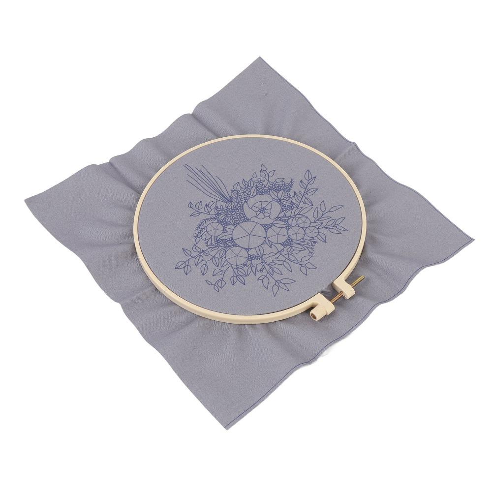 Printed Pattern Flower Embroidery Kit Color Thread Set DIY Embroidery Kit For Adults
