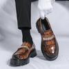 Large Size Four Seasons British Style Business Leather Shoes Fashion Platform Leather Shoes Small Height Increase Men's Shoes