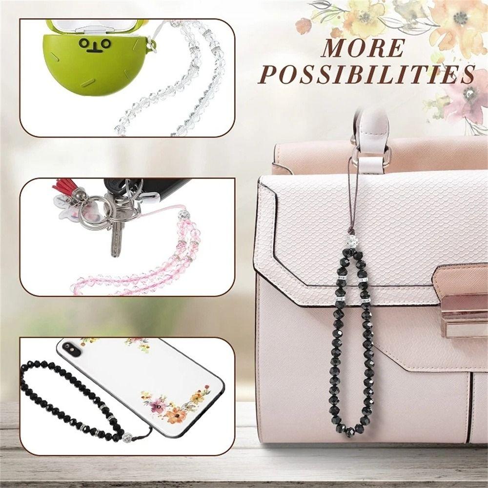 Phone Strap Wrist Lanyard Strap Beaded Phone Chain Phone Case Rope Phone Lanyard Telephone Chain
