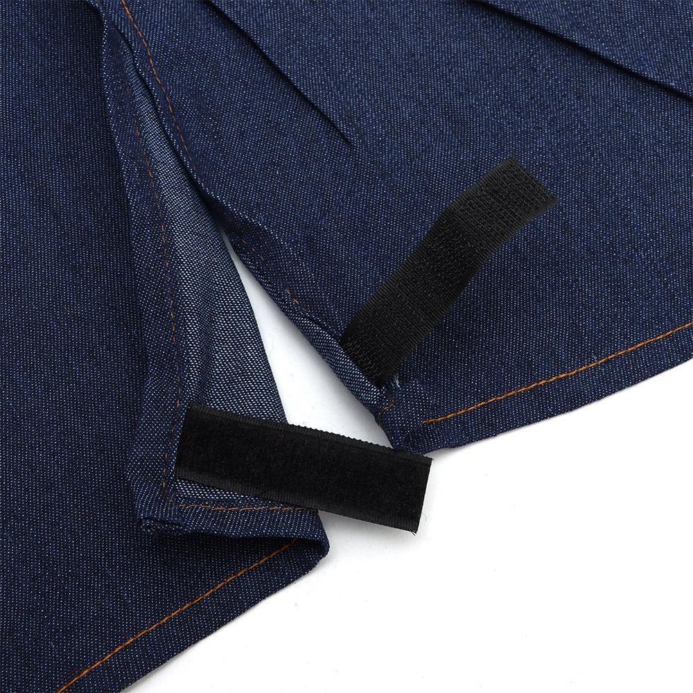 Джинсовый фартук для керамики с разрезом по ноге, карманный фартук для гончаров, рабочий фартук для художественного рабочего двора