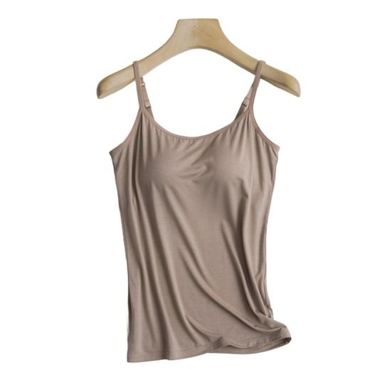 Женская майка-майка со встроенным бюстгальтером-полочкой, регулируемая тонкая бретелька, базовая майка с подкладкой, для тренировок, йоги