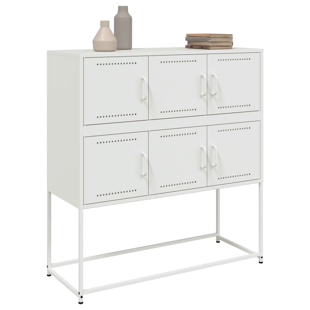 Sideboard White 100.5 x 39 x 107 cm Steel