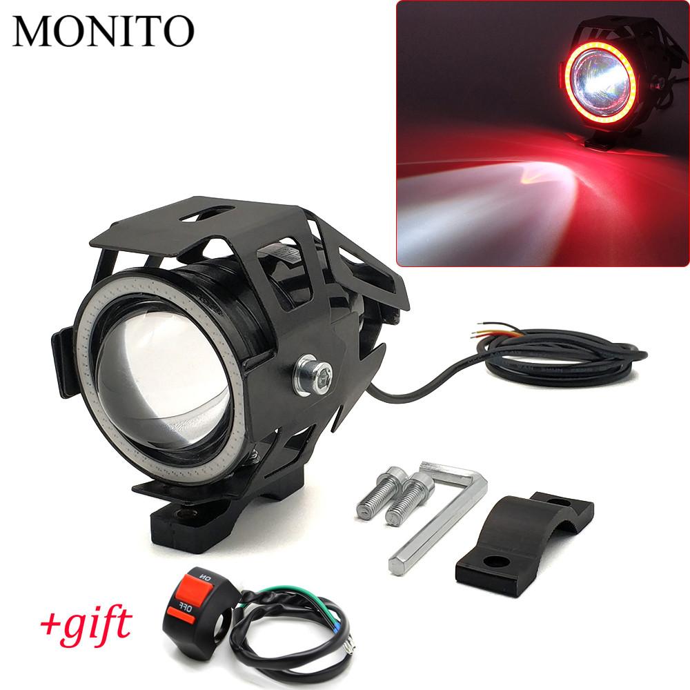 125 Вт U7 светодиодный мотоциклетный фонарь «ангельские глазки» противотуманный фонарь для Honda CB190R 300 CB400 SF CBR650 R GROM