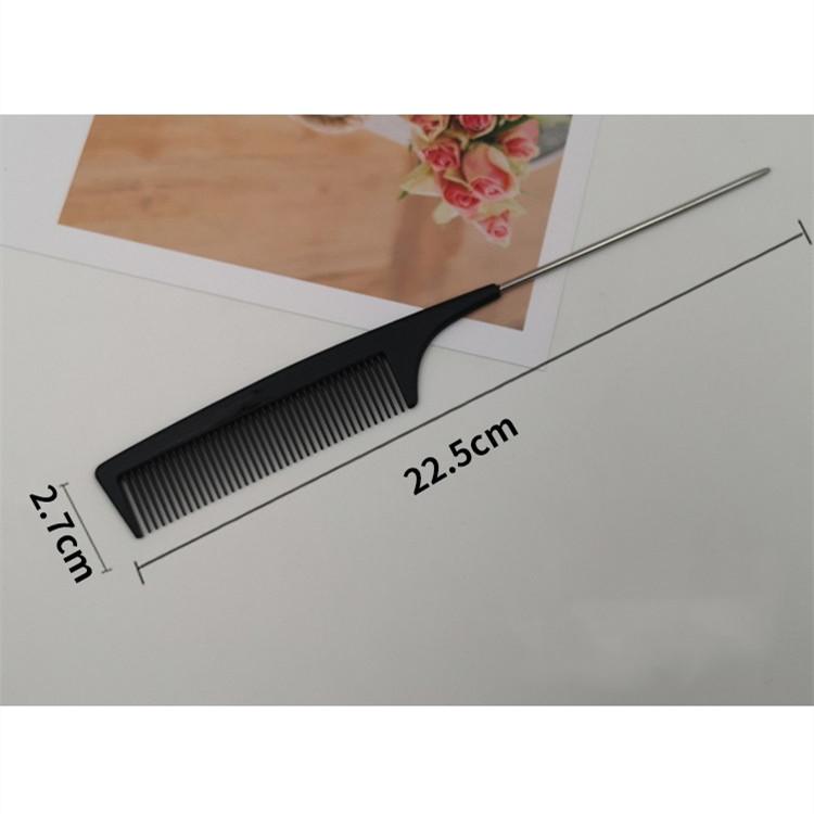 Новая черная расческа для волос с крысиным хвостом, профессиональная парикмахерская расческа для стрижки волос, расческа из нержавеющей стали с шипами, инструменты для ухода за головой и укладки