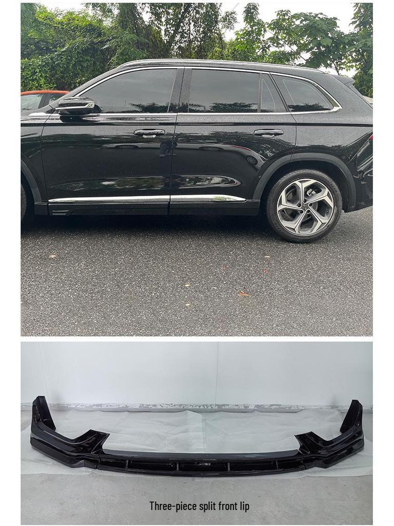Обвес для Geely Xingyue L 21-25: Модифицированные передний/задний сплиттеры, диффузор и насадки на выхлопные трубы